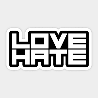 Love Hate Sticker